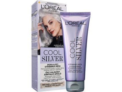 870648 Loreal cool silver barva na vlasy perleťová bílá