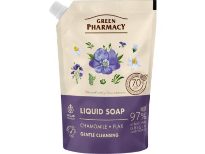 788809 - Green Pharmacy tekuté mýdlo heřmánek a len 460 ml náhradní náplň