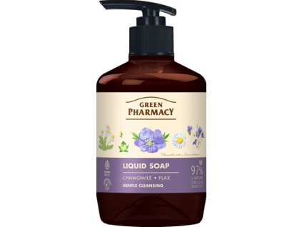 788798 - Green Pharmacy tekuté mýdlo heřmánek a len s dávkovačem 460 ml